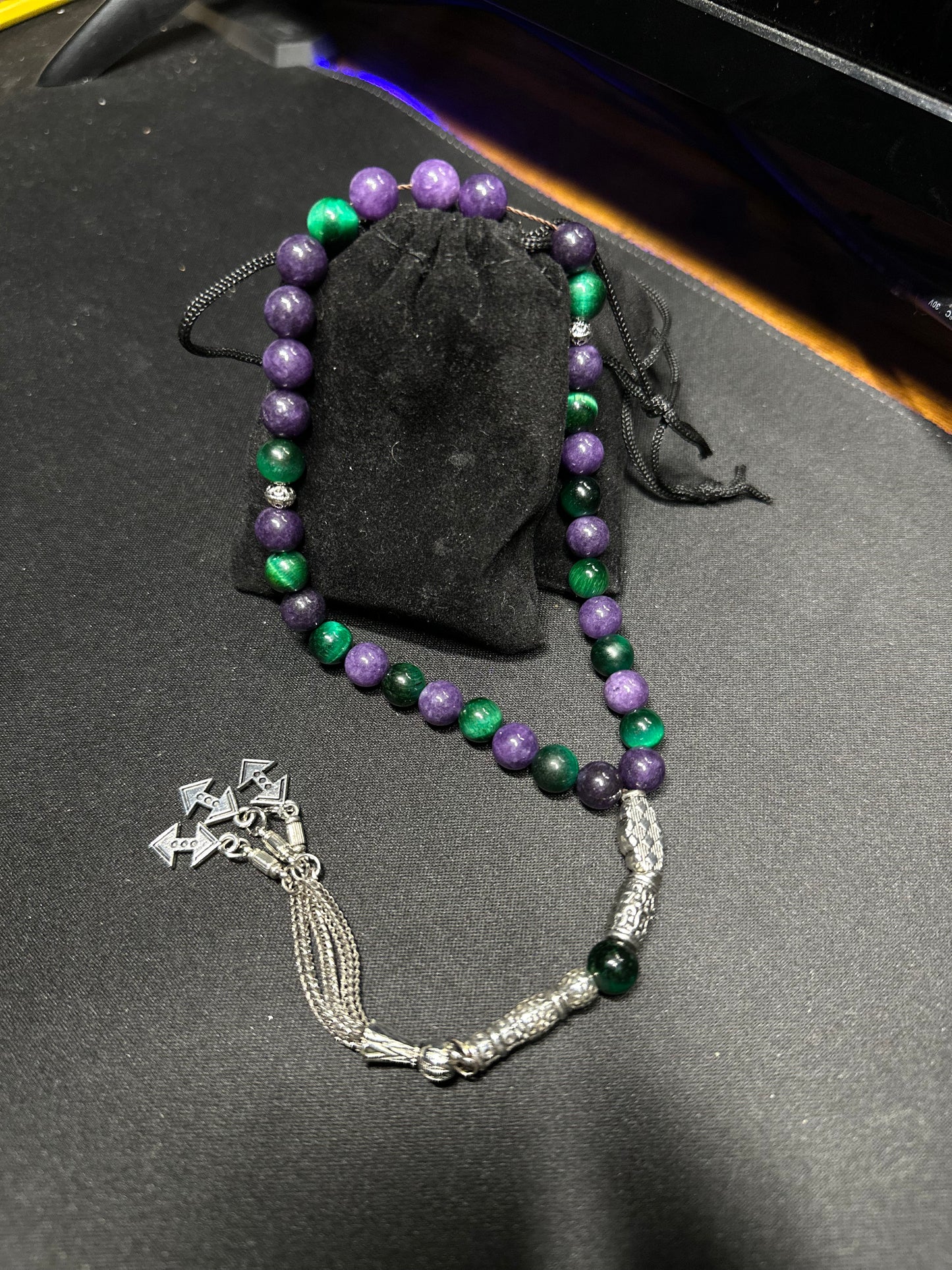 Handmade Tasbih 33 Beads Natural Stones