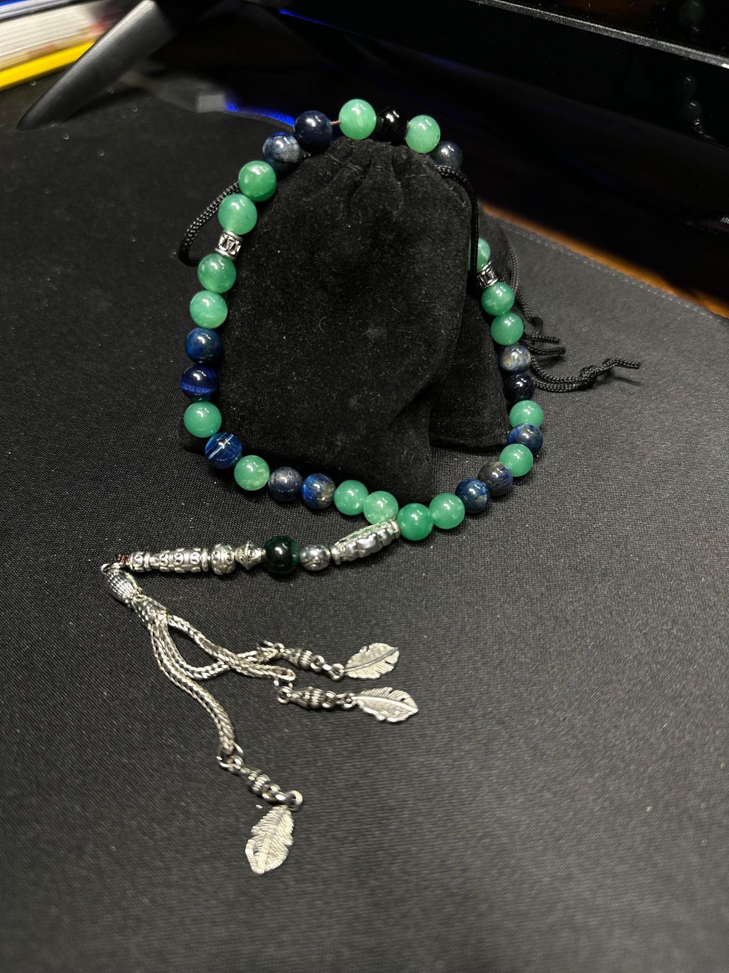 Handmade Tasbih 33 Beads Natural Stones