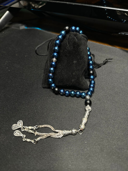 Handmade Tasbih 33 Beads Glass Stones